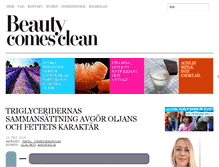 Tablet Screenshot of beautycomesclean.se